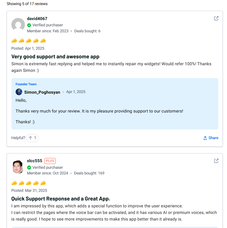 Gspeech Testimonials