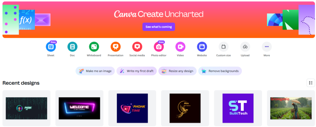 Canva editing software